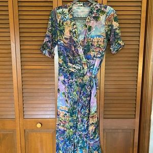 Beautiful Oysho wrap stunner in watercolor print